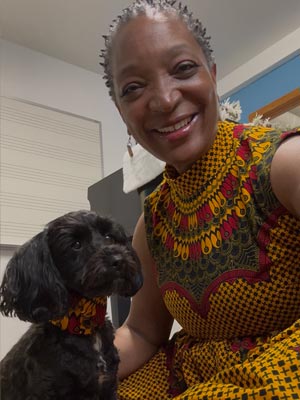 adorable dog with Wicked witch hat